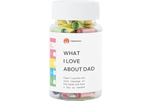 Chippi & Co 50 What I Love About Dad Pre-Written Messages In A Bottle, Fathers Day Gifts From Daughter, Son, Kids, Birthday Present, Best Dad Gifts For Father, Grandfather, Valentines Present