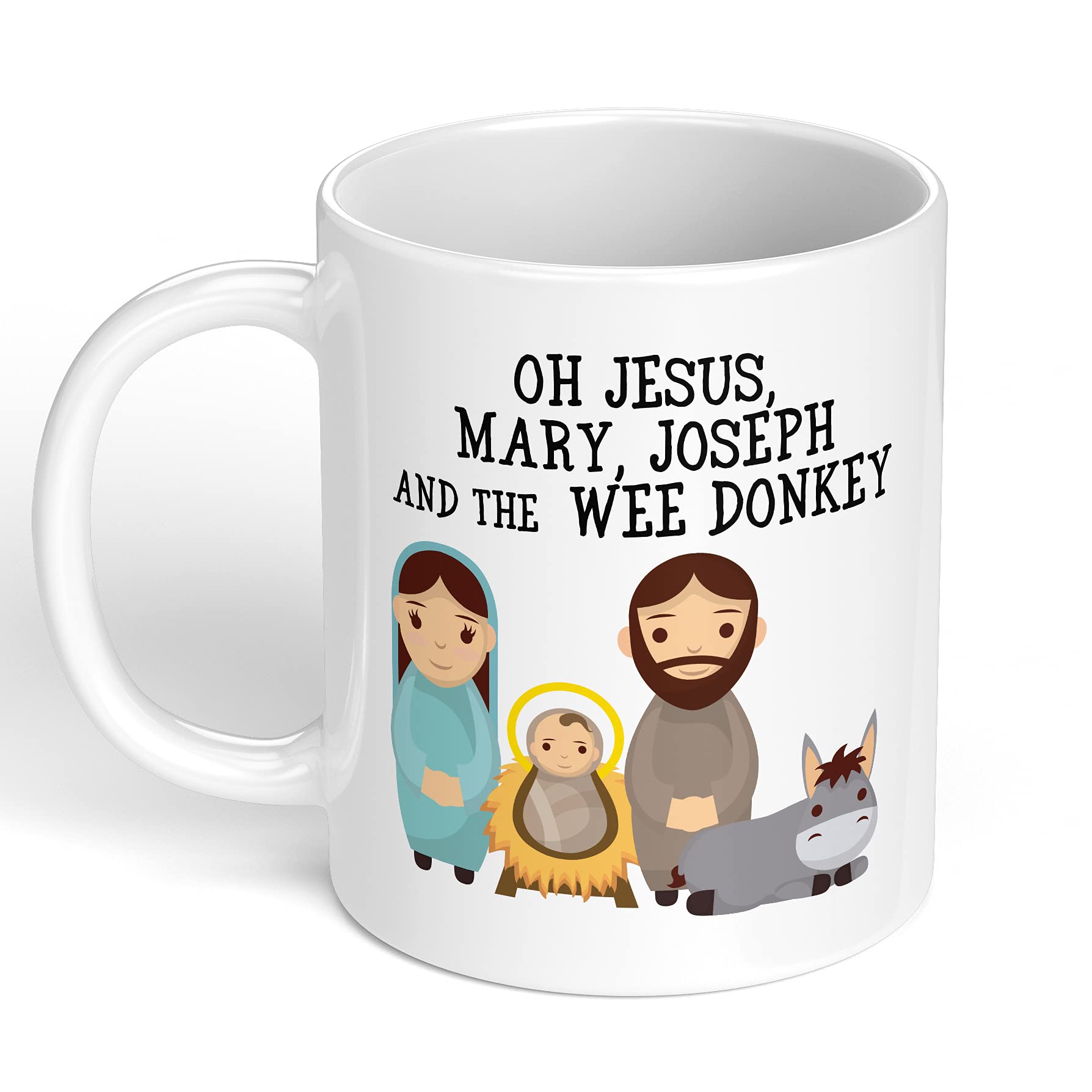 Print Maniacs Personalised Line of Duty Season Police Show Novelty AC-12 Christmas Birthday Present Fun Mug Pillow Cushion Gifts (Jesus Mary and Joseph - Mug)