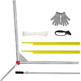 Lake Weed Cutter, 48 Inch Large Aquatic Cutting Tool for Lakes &amp; Ponds, Sharp Blades Shear Cattail, Reed, Phragmites Lilly &amp; Chara Algae | 25 Foot Throw Rope