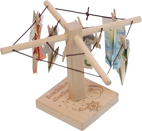 Geld Waschespinne Zum Geburtstag Geld Originell Und Kreativ Verpacken Individualisierbar Mit Name Und Personlicher Gravur Fur Manner Und Frauen Mit Hubschem Stern Design Amazon De Kuche Haushalt