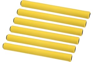 PATIKIL Relay Track Baton, 6 Pack Sponge Stainless Steel Tube Race Field Running Stick for Outdoor Athletics Sport Game Tool,