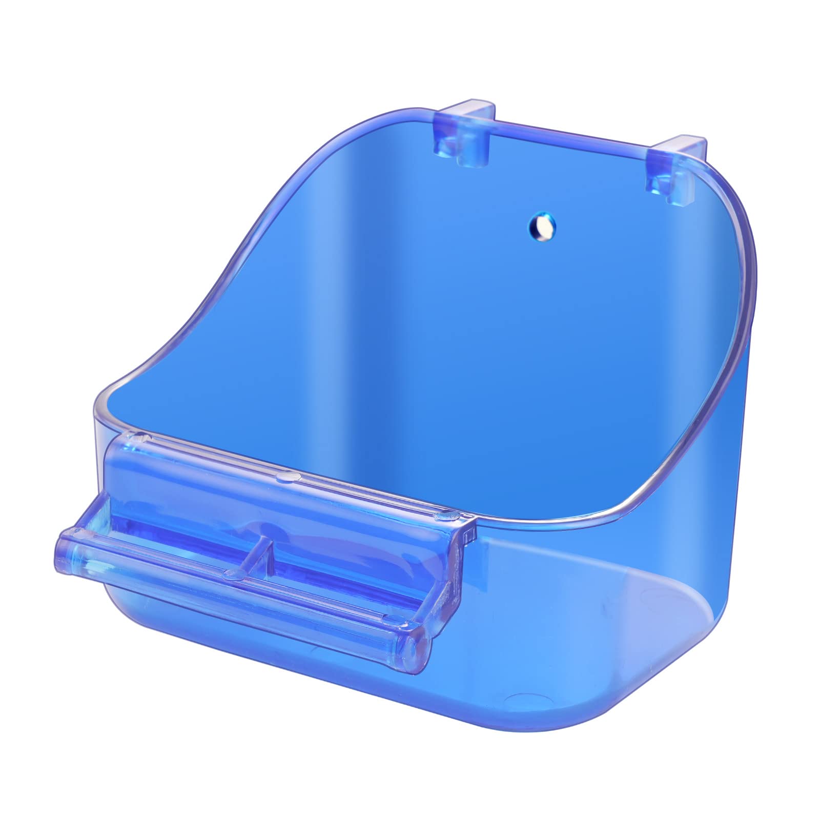 GURECOD Pet Bird Bath Box, Bird Caged Parrot Bathing Tub, Bird Cage Accessory Bathing Tub Bath for Small Brids Parakeet Canary Budgerigar Lovebirds (1PCS Blue)