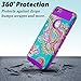 iPhone 6 Plus Case 5.5 Inch,iPhone 6s plus Case,AnnBay High Impact Hard Hybrid Dual Layer Heavy Duty Case Armor Cover Case with Totem Flower Pattern for iPhone 6 plus/6s plus(Purple)