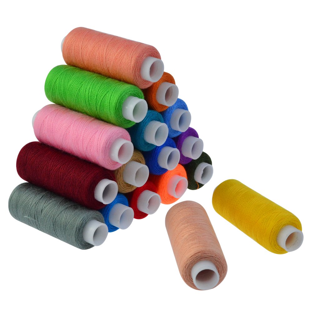 30 Assorted Color Polyester Sewing Thread Spools 250 Yards