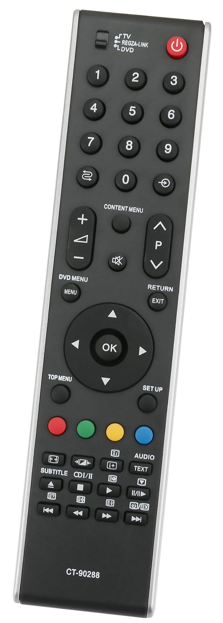 ALLIMITY CT-90288 sub CT-90126 Remote Control Replace fit for Toshiba Smart TV 47Z3030D 32C3502P 42XV515D 42CV515DG 32XV550P 32C3006P 46XV565DG 37XV563D 42XV501P 46XF351P 32CV500P 32XV501P 42XV565D