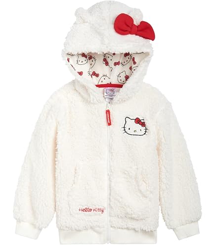 Amazon.com: Hello Kitty Sanrio Girls Fleece Zip Up Hoodie with