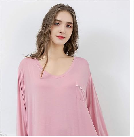 Amazon Co Jp ルームウェア ワンピース レディース 秋と冬 パジャマ ワンピース 長袖 ゆったりサイズ 部屋着 触り心地良い 寝間着 超薄 型 マタニティパジャマ ソフトホームtシャツドレス ピンク M ホーム キッチン