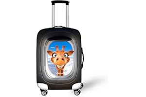 Dremagia Giragge Animal Cute Travel Suitcas Cover Luggage Protector Fits 30-32 Inch Baggage Spandex with Zipper