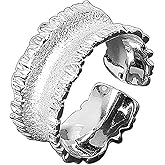925 Silver Adjustable Rings Sterling Silver Band Ring High Polished Thumb Ring for Women
