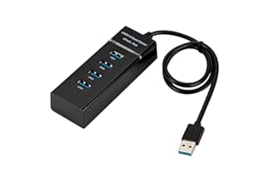 KETAR USB Hub 3.0 Extra USB Ports for Laptops - PC USB Extension Cable 4 Multiple USB Port for Laptop USB Port Expander USB Adapter - Computer Networking Hubs Gaming Accessories 3.0 Flash Drive Adapter