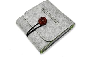 histco enterprise Grey Felt Soft Carrying Case for Nintendo Game Boy Advance SP - Portable Travel Case, Protective Pouch for Handheld Retro Game Console