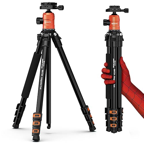 GEEKOTO 77'' Tripod, Aluminum Camera Tripod Monopod, Foldable DSLR