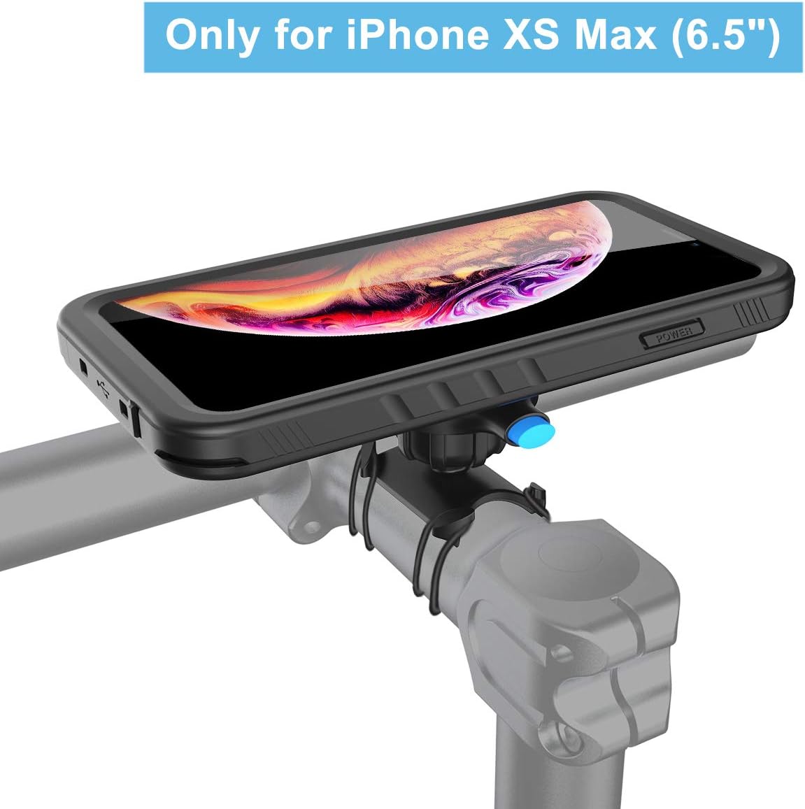 Cozycase Bike Mount kit, Bicycle Cycling Bike Holder Motorcycle Accessories with Rugged Fully Body Case for iphone XS Max - Black