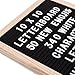 Felt Letter Board 10x10 Inch Black Oak Framed Changeable Premium Message Sign Board with White Letters and bag Including Emoji's Numbers Punctuation & Wall Mount for Office Church School or Home