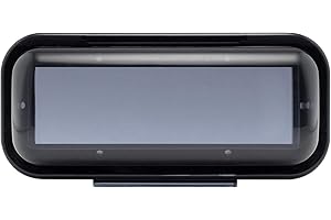 Enrock Marine Universal in Dash Water Resistant Waterproof Tinted Radio Shield Receiver Cover (Black Base)