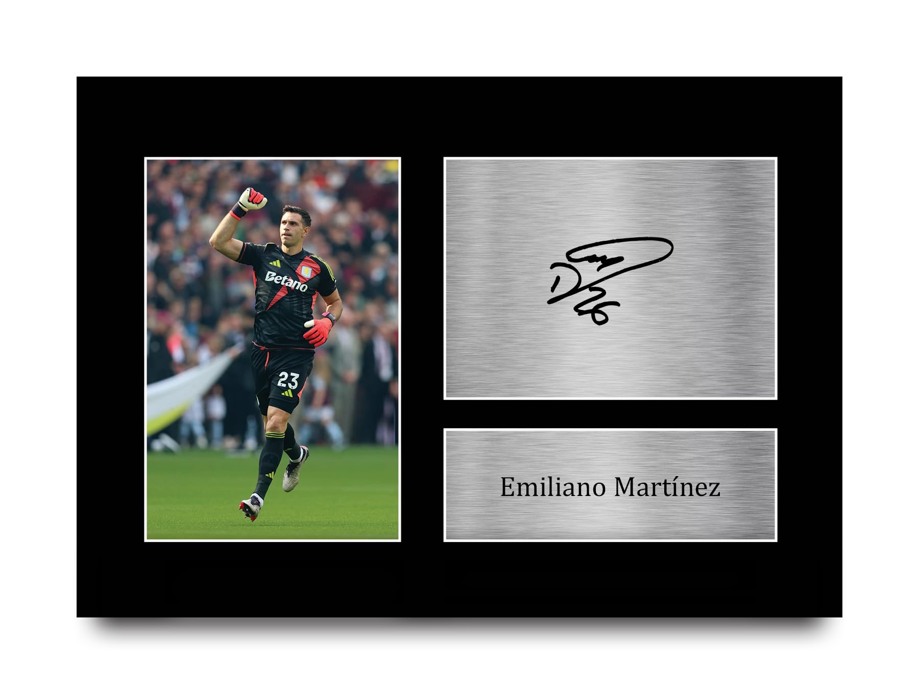 HWC Trading A4 Emiliano Martinez Aston Villa Gifts Printed Signed Autograph Picture for Football Fans and Supporters