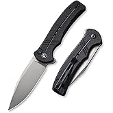 CIVIVI Cogent Pocket Knife, 3.47" 14C28N Blade Micarta Handle, Black | Folding Knife for Outdoor EDC Camping C20038D-7