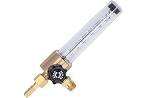 SASKATE Gas Flow Meter NPT1/4-18 Tapered Thread Accurate Float Ball Design 1-25L Gas Flow Regulator for Industry