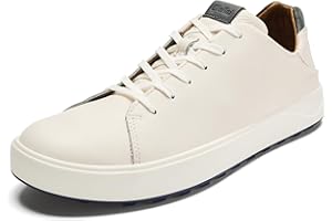 OLUKAI Wai'alae Men's Golf Shoes, Spikeless Golf Shoes, Supple Full-Grain Leather & Contoured Footbed, Waterproof & Stain-Resistant