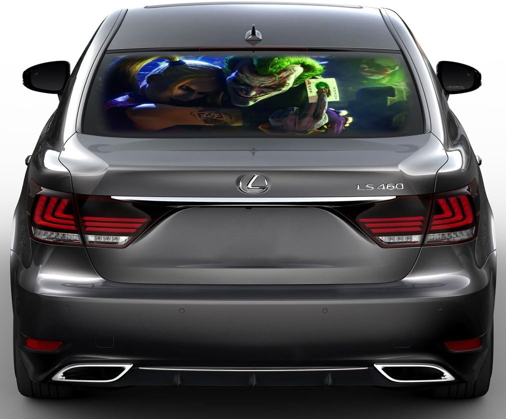Joker Shield Perforated Vinyl Decal Rear Window Car, See Thru gc3294 (30x60)