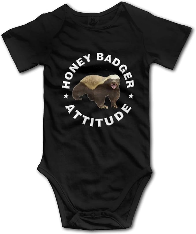 Honey Badger Attitude Baby Girl Clothes Onesies Cute Short
