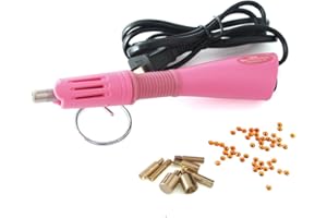CO-LINK Hotfix Rhinestone applicator 7 in 1 Professional Iron-on Hot Fix Wand Crystal Gem Rhinestone Heat-fix Tool (Pink)