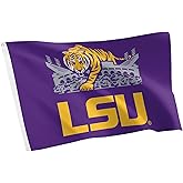 Desert Cactus LSU 100% Polyester Indoor Outdoor 3x5 feet Banner Tigers Geaux Louisiana State University (Flag K)