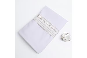 FFPDYBEST White Cotton Fabric, Natural 100% Cotton Poplin Fabric by The Yard 59 Inches Wide Lining Fabric for Sewing Apparel Cloth Soft Embroidery Quilting, 1 Yard