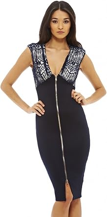 zip front bodycon dress