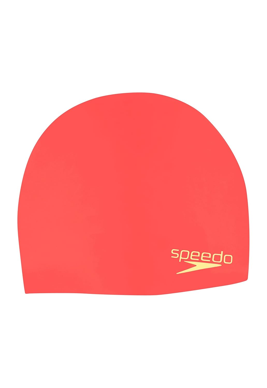 Speedo Elastomeric Solid Silicone Swim Cap, Coral, One Size, Swim Caps