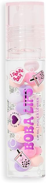 Revolution I Heart Boba Lips Lip Oil Matcha Tea Extract Vegan Cruelty-Free Clear view 3