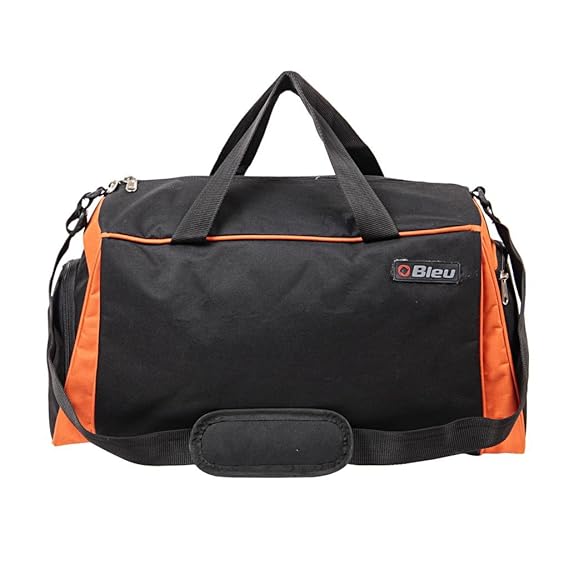 Buy Durable Black & Orange Color Duffle Bag (Medium, 20(L) X 8.5 (B