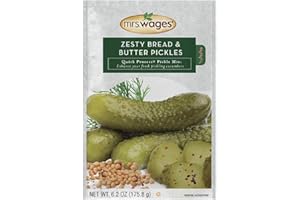 Mrs. Wages Zesty Bread and Butter Pickles Quick Process Mix | Quick and Easy | Simple-To-Use | Sweet, Sour & Spice Flavor | Enhance Pickled Cucumbers | 6.2 oz Packet (Value Pack of 12)