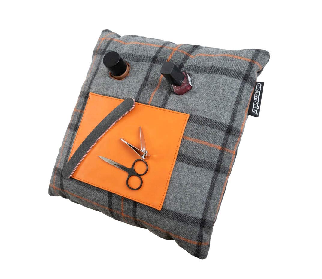 Manicure Cushion Nail Pillow Hand Rest Nail Salon Grey Tweed CRAGGI