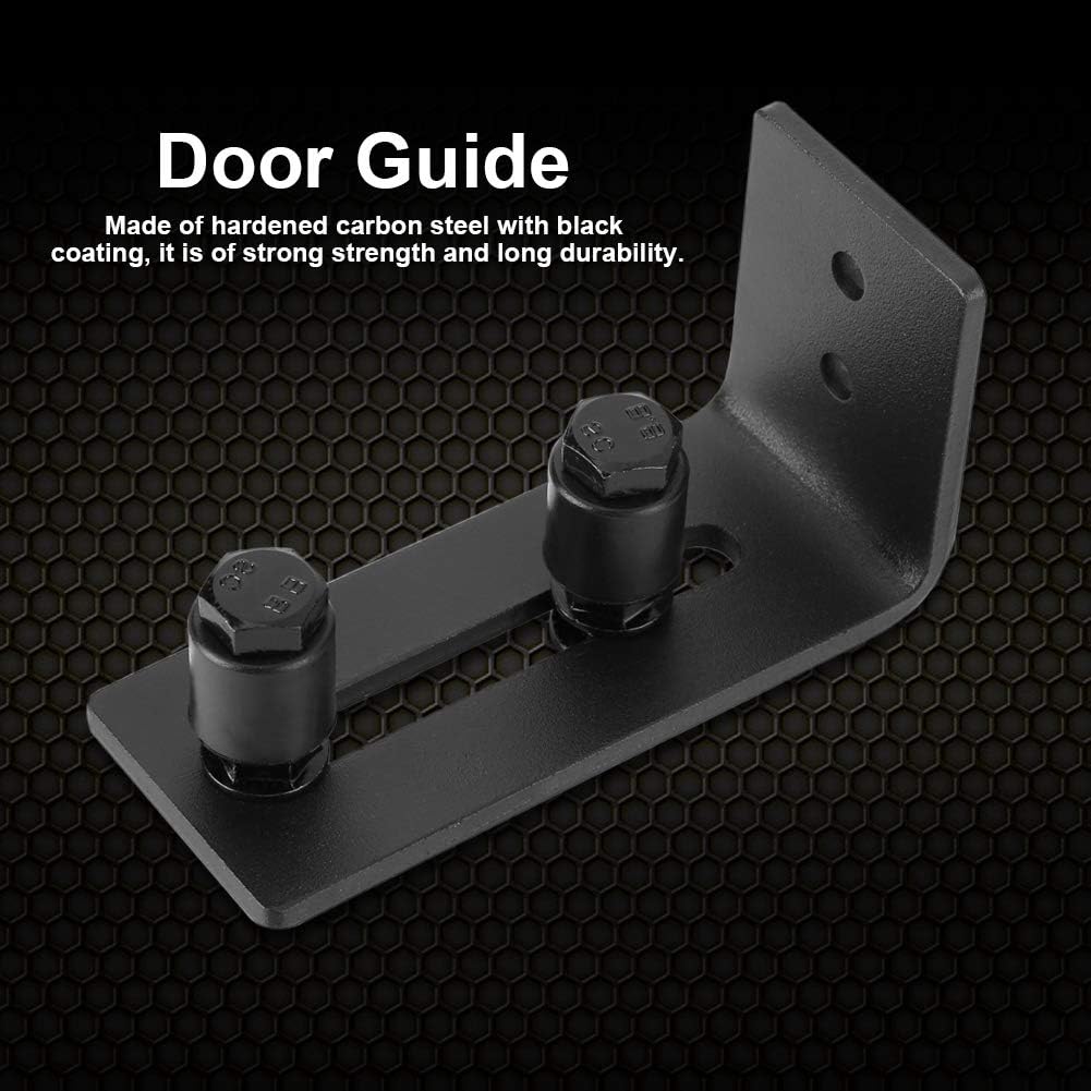 Floor Guide Wall/Door Bottom Guide Sliding Barn Door Hardware Black Wall Mount - Image 5