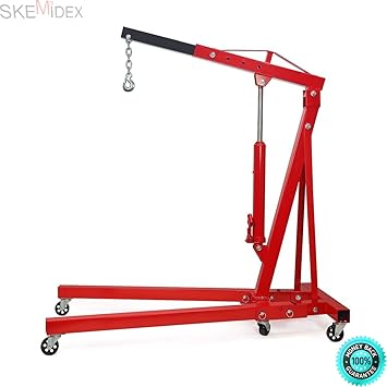 Skemidex 2 Ton Red Color 4000 Lb Engine Motor Hoist Cherry Picker Shop Crane Lift Buy the 2 ton hoist, the 1 ton is too short without having to take the whole front clip off! amazon ca