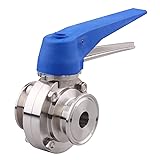 DERNORD 1.5 inch Tri Clamp Butterfly Valve with