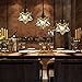 HAIXIANG 3-Light Modern Chandelier Moravian Star Pendant Light Mid-Century Ceiling Light Fixtures Glass Light for Bedroom Dining Room Kitchen Island, LED Bulbs Included