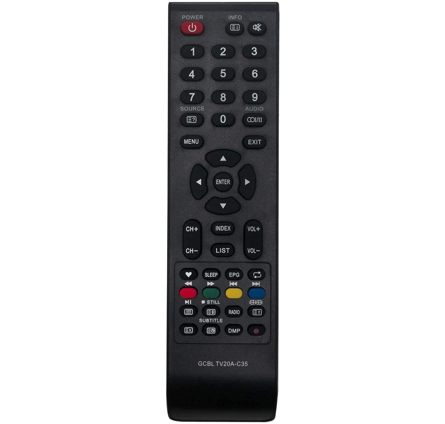 ALLIMITY GCBLTV20A-C35 GCBLTV20AC35 Remote Control Replace fit for Changhong Saba TV L32D5T LED32C2000 LED29C2000 LED42C2000 LED32E2300H LED40D2100T2 LED40E4000ST2 E32M650PV E42M650PV LED32D1100