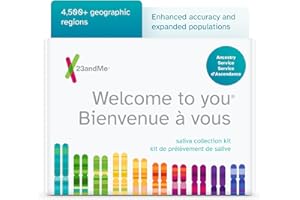 23andMe Ancestry Service - DNA Test Kit, Personalized Genetic Legacy, 4,500+ Geographic Regions, Ancestry Test, Family Tree, 