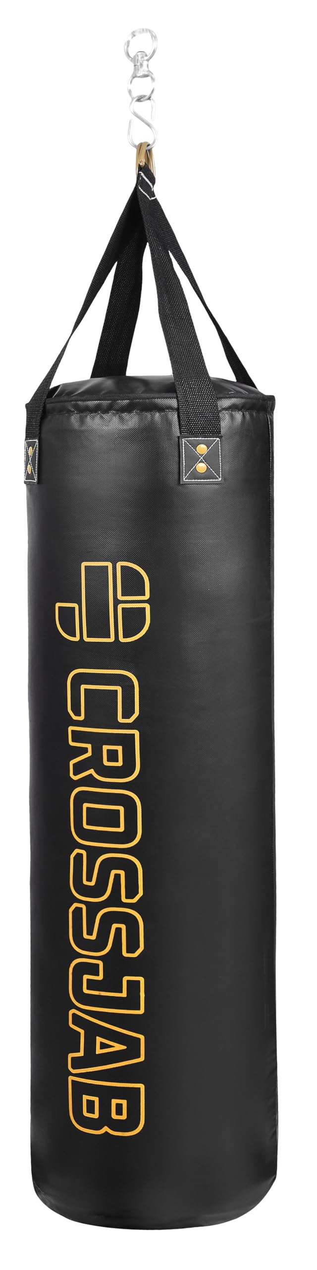 CROSSJAB 4ft,5ft Boxing Punch Bag + chain MMA training EMPTY-UNFILLED (Black, 4FT)