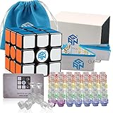 Coogam Gan 356 Air UM Ultimate Magnetic Speed Cube 3x3 Black Gans 356Air UM Puzzle Cube with Purple GES Spring(Ultimate Magnetic Version)