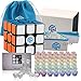 Coogam Gan 356 Air UM Ultimate Magnetic Speed Cube 3x3 Black Gans 356Air UM Puzzle Cube with Purple GES Spring(Ultimate Magnetic Version)
