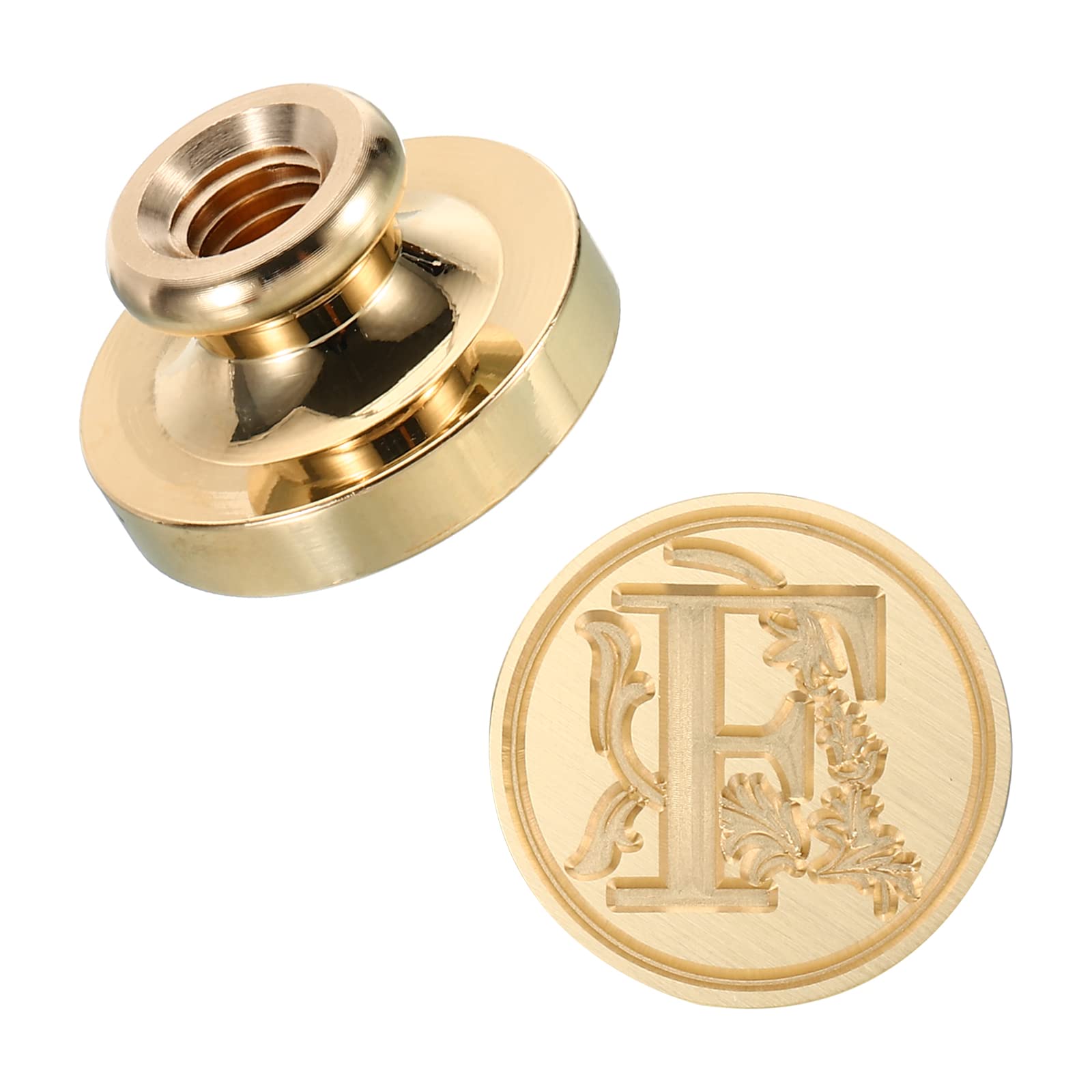 PATIKIL Alphabet F Wax Seal Stamp, Initial Letter Sealing Wax Stamp Classic Retro Brass Head for Envelope Invitation Cards