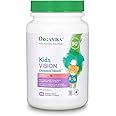 Organika Kids Vision Chewable Tablets Strawberry Flavour - Vitamin A, Beta-Carotene to Support Function and Development- 90ta