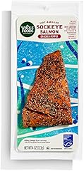WHOLE FOODS MARKET Hot Smoked Sockeye Salmon Peppered, 4 OZ