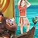 Tacobear Moana Costume Girls Adventure Outfit Halloween Cosplay Party Princess Dress Up for Little Girls