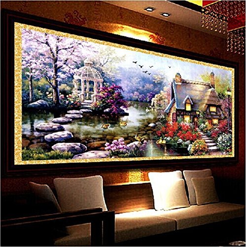 YGS-32 DIY 5D Diamond Mosaic Landscapes Garden lodge Full Diamond