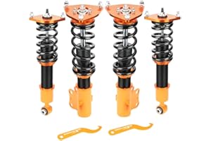 ZYauto Coilovers for Subaru Forester 2009 2010 2011 2012 2013, Coil Springs Shock Absorber Coilovers Suspensions Struts, Loweringkit 1-3" Gold