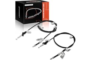 A-Premium 2-PC Set Rear Driver and Passenger Side Parking Brake Cable Assembly Compatible with Acura RSX 2002 2003 2004 2005 